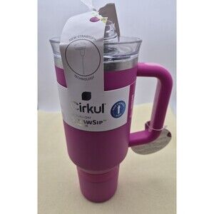 Cirkul Tumbler 40oz All-Day StrawSip™ Stainless Steel Brink Bright Pink Tumbler